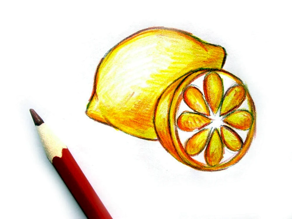 Лимон карандашом