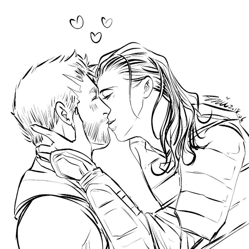 Локи Марвел поцелуй