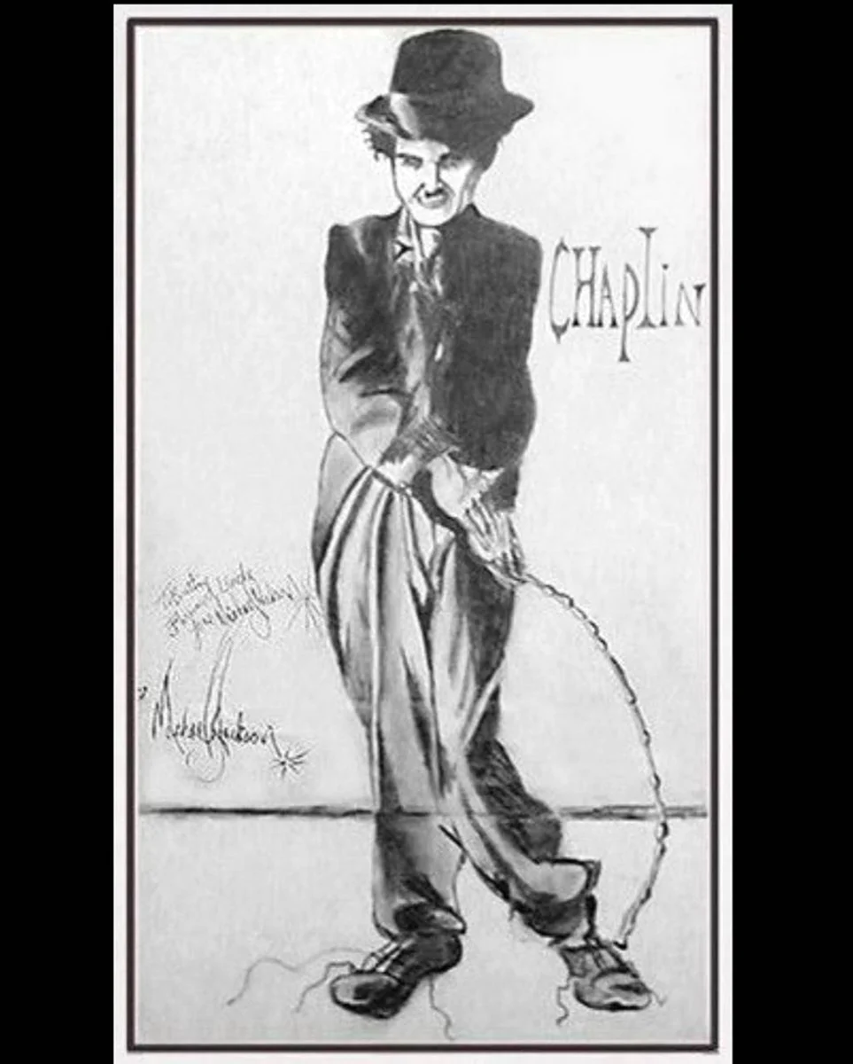 Майкл Джексон рисунки Чарли Чаплина