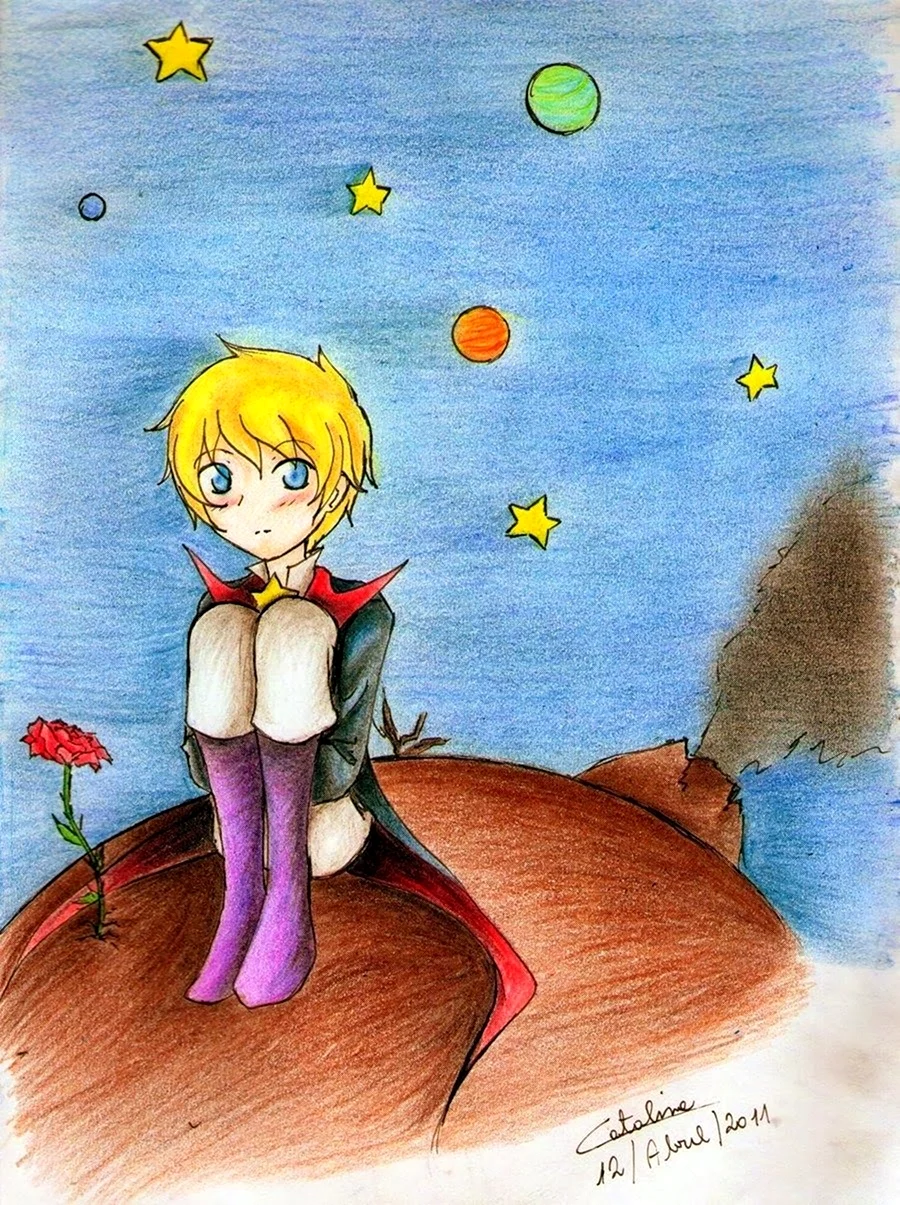 Маленький принц иллюстрации роза