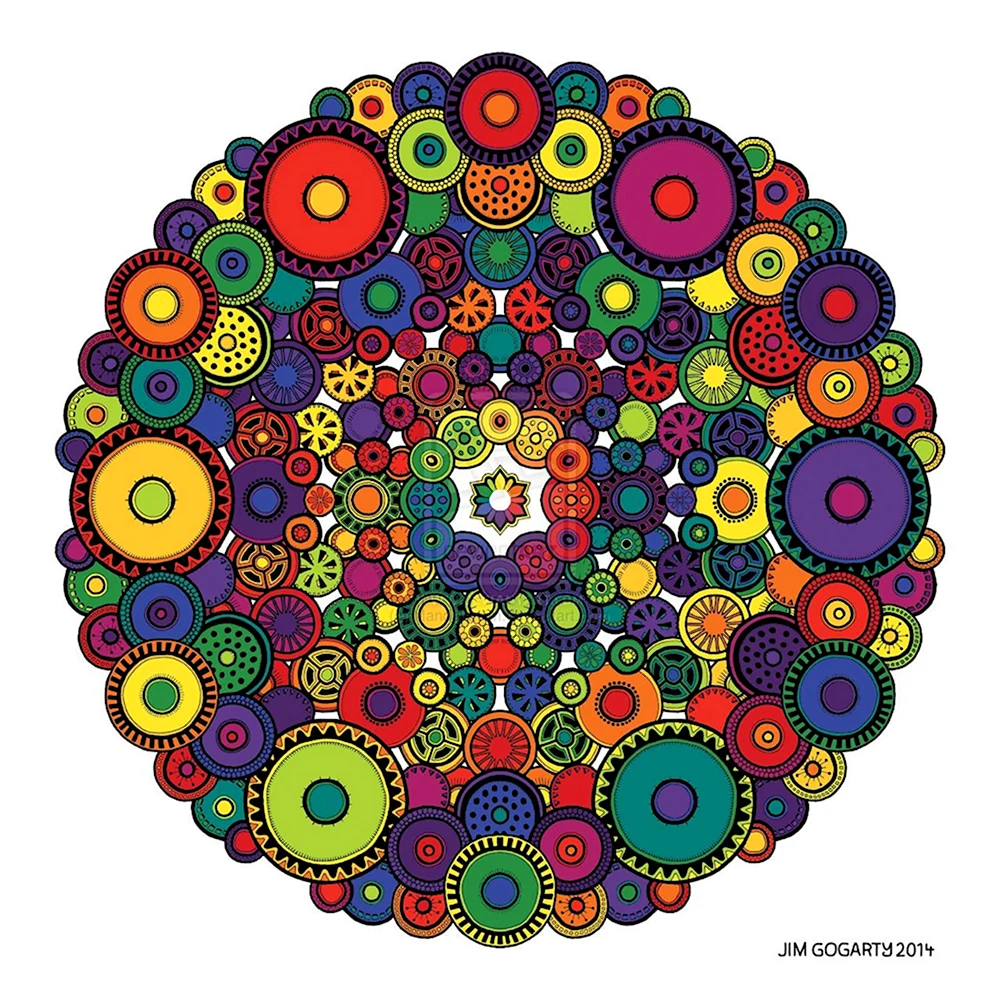 Мандала цветная круг