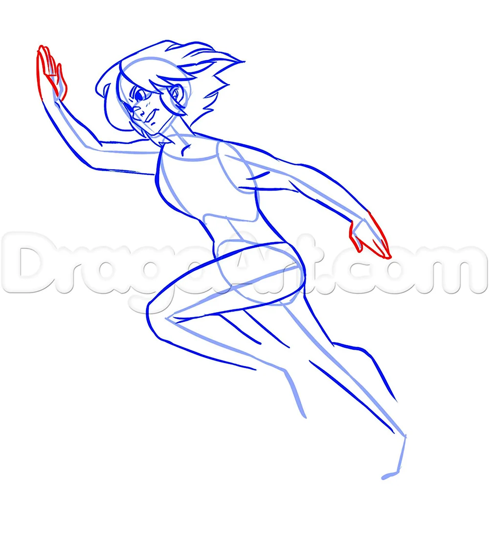 Манекен бегущего человека для рисования
