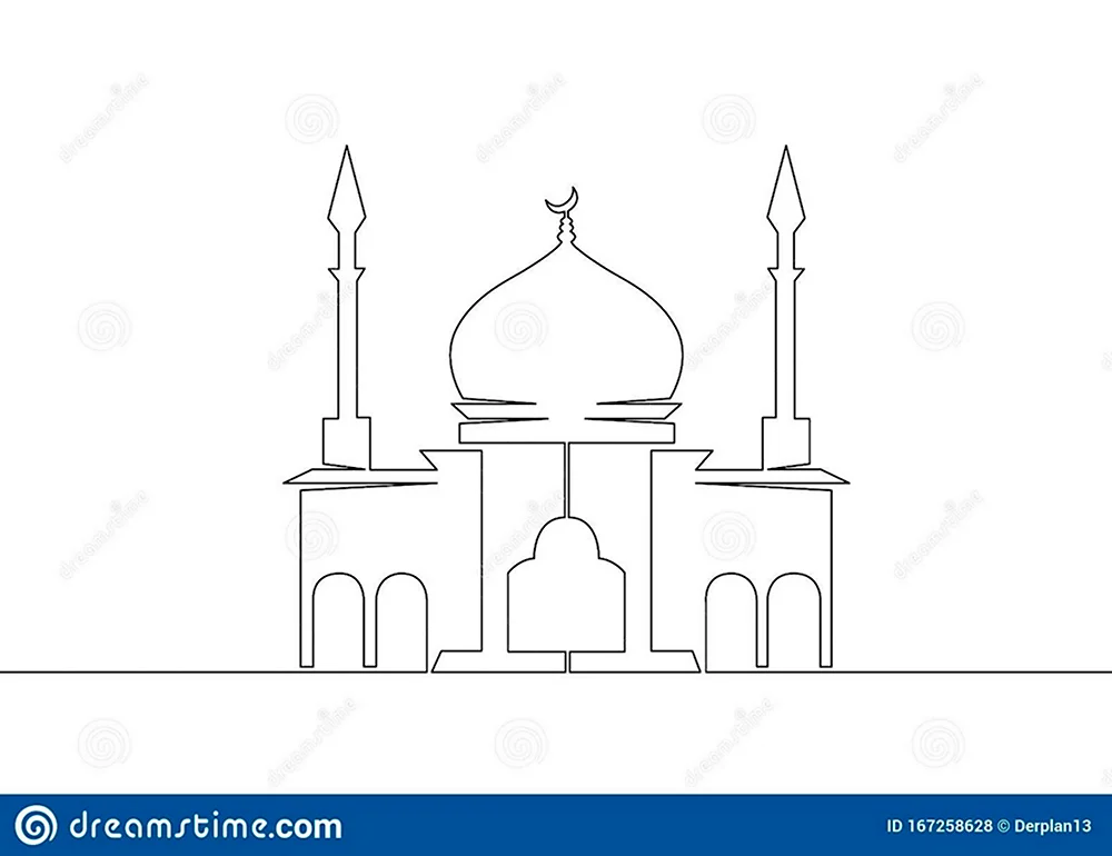 Мечеть для срисовки мусульманская
