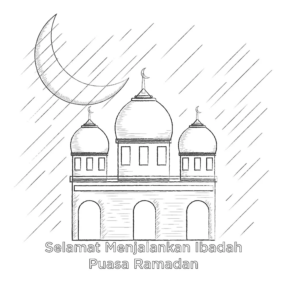 Мечеть рисунок карандашом лёгкий и красивый