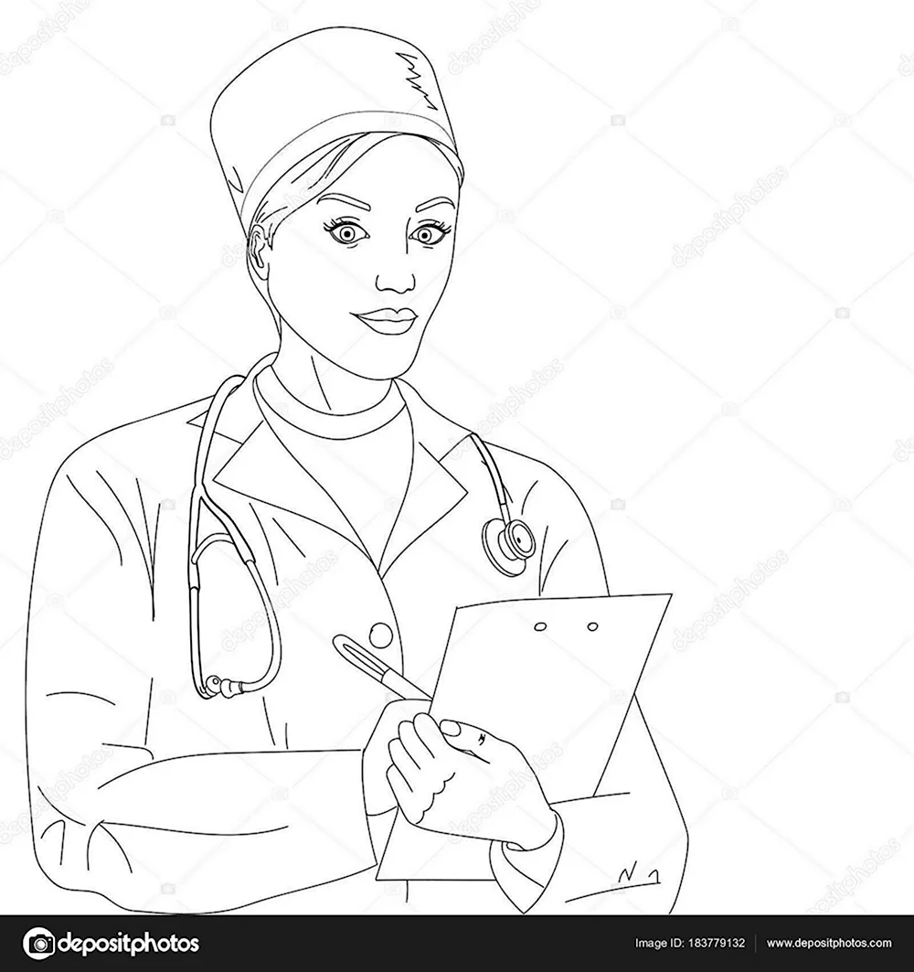 Медсестра рисунок