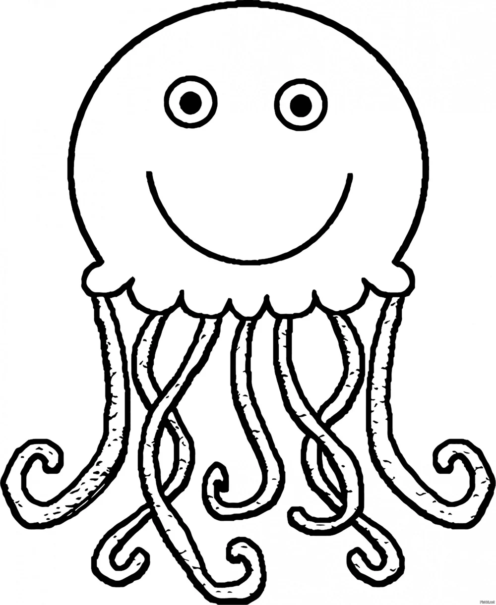Медуза картинка для детей