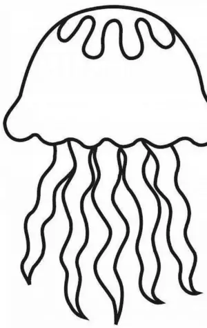 Медуза раскраска