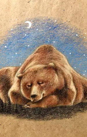 Медвежонок пастелью