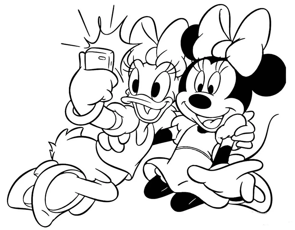 Игрушка Disney Мини Маус Домик-раскраска картонная