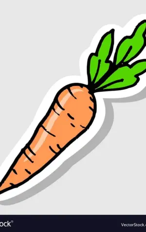 Морковка наклейка