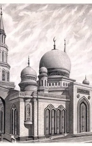 Московская Соборная мечеть рисунок