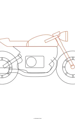 Мотоцикл рисунок карандашом