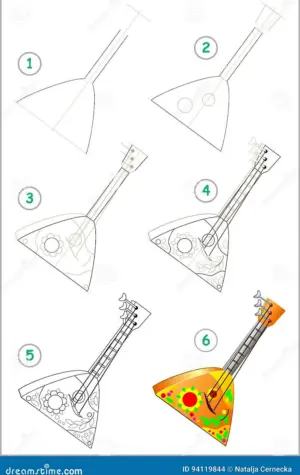 Музыкальные инструменты балалайка для рисования