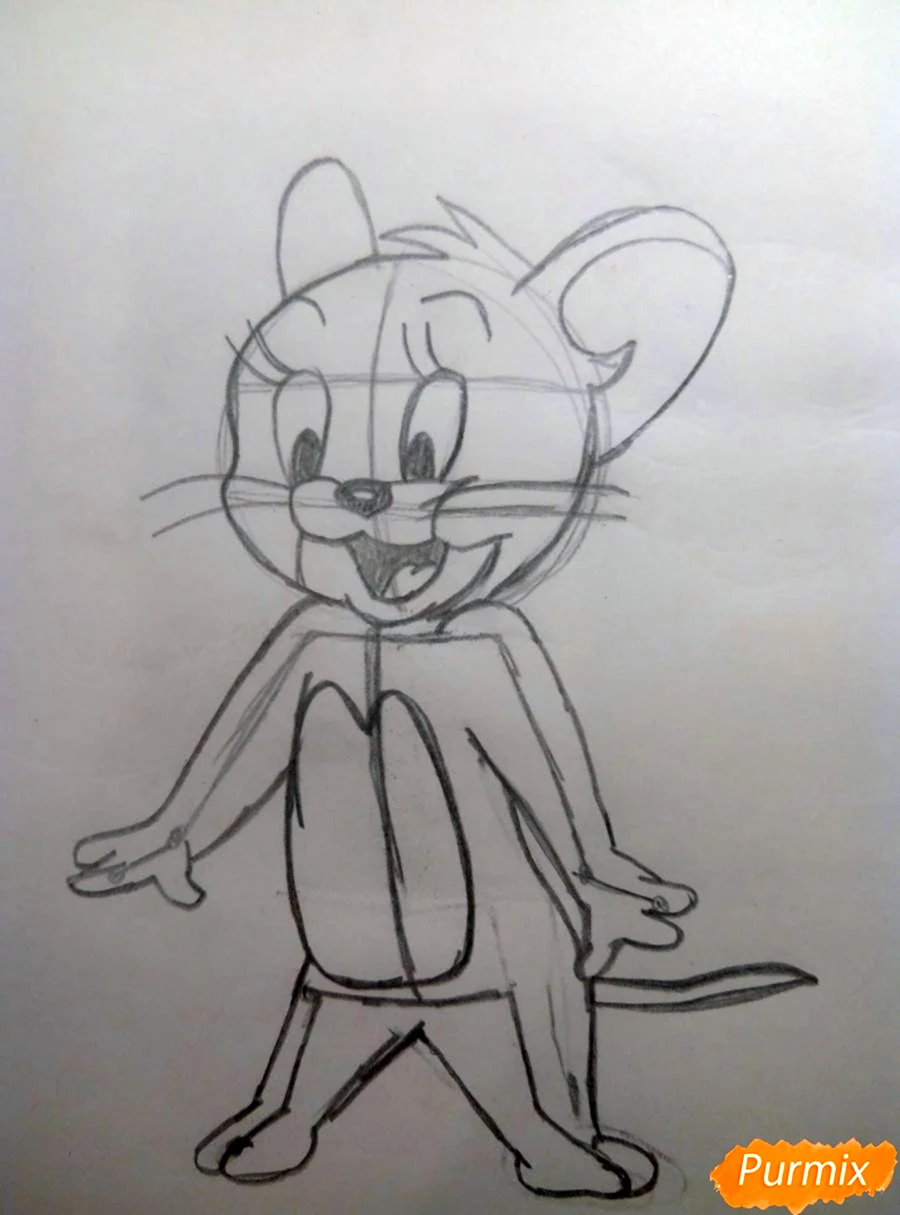 Мышонок Джерри для срисовки