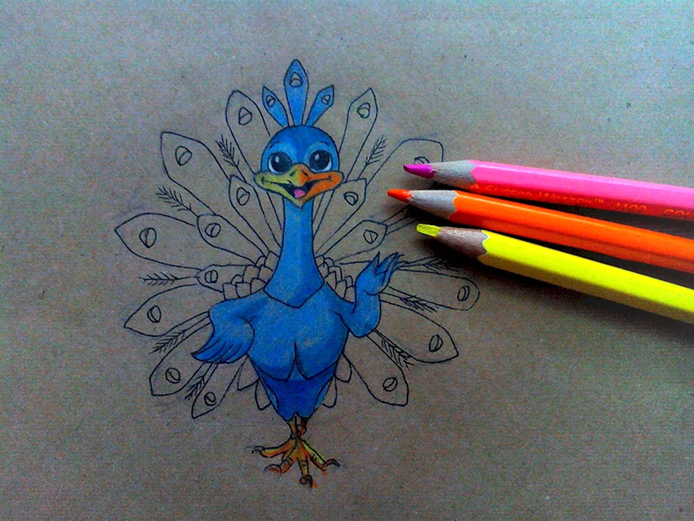 Нарисованная карандашом Палина из игры зайчик