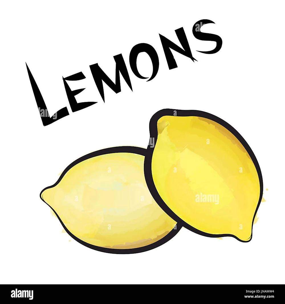 Нарисованные легко лимон с глазами