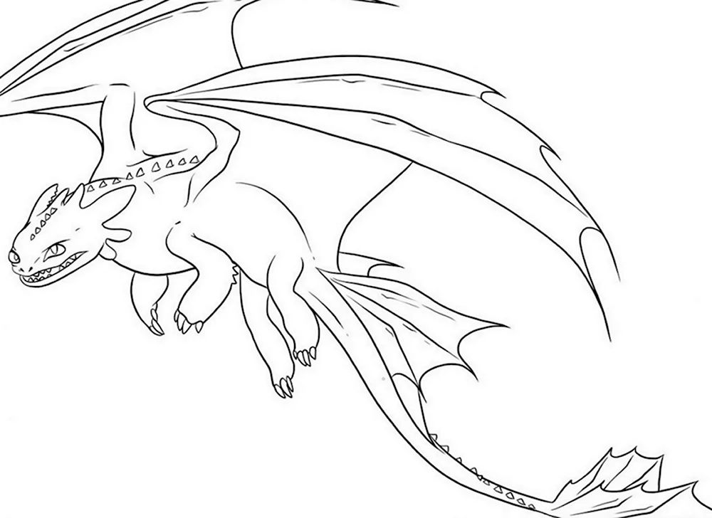 Нарисованный дракон Беззубик как приручить дракона