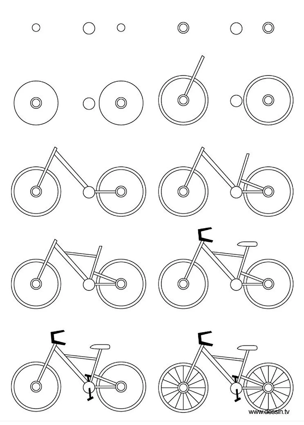 Нарисованный велосипед сбоку