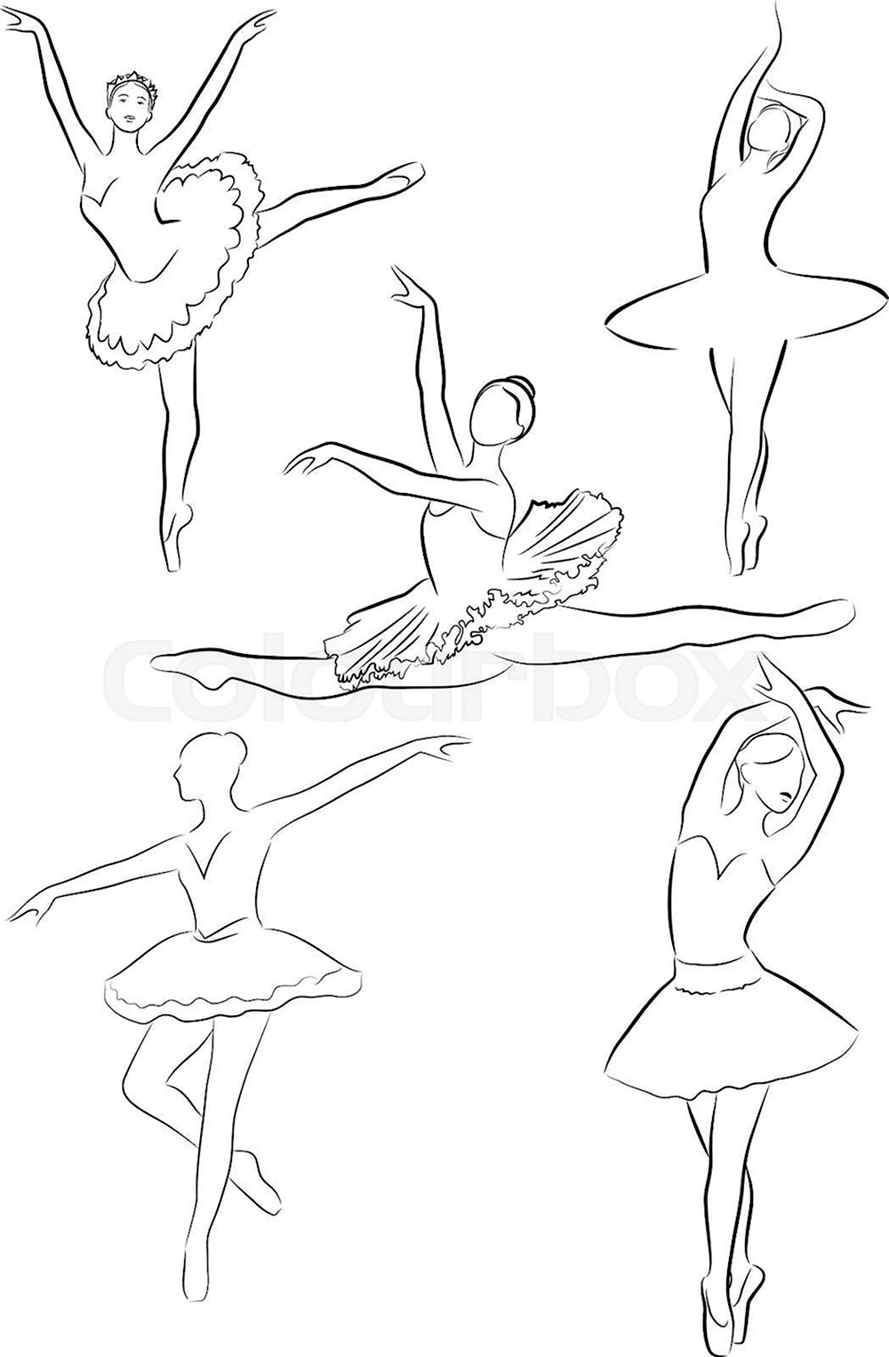 Нарисовать балерину в движении