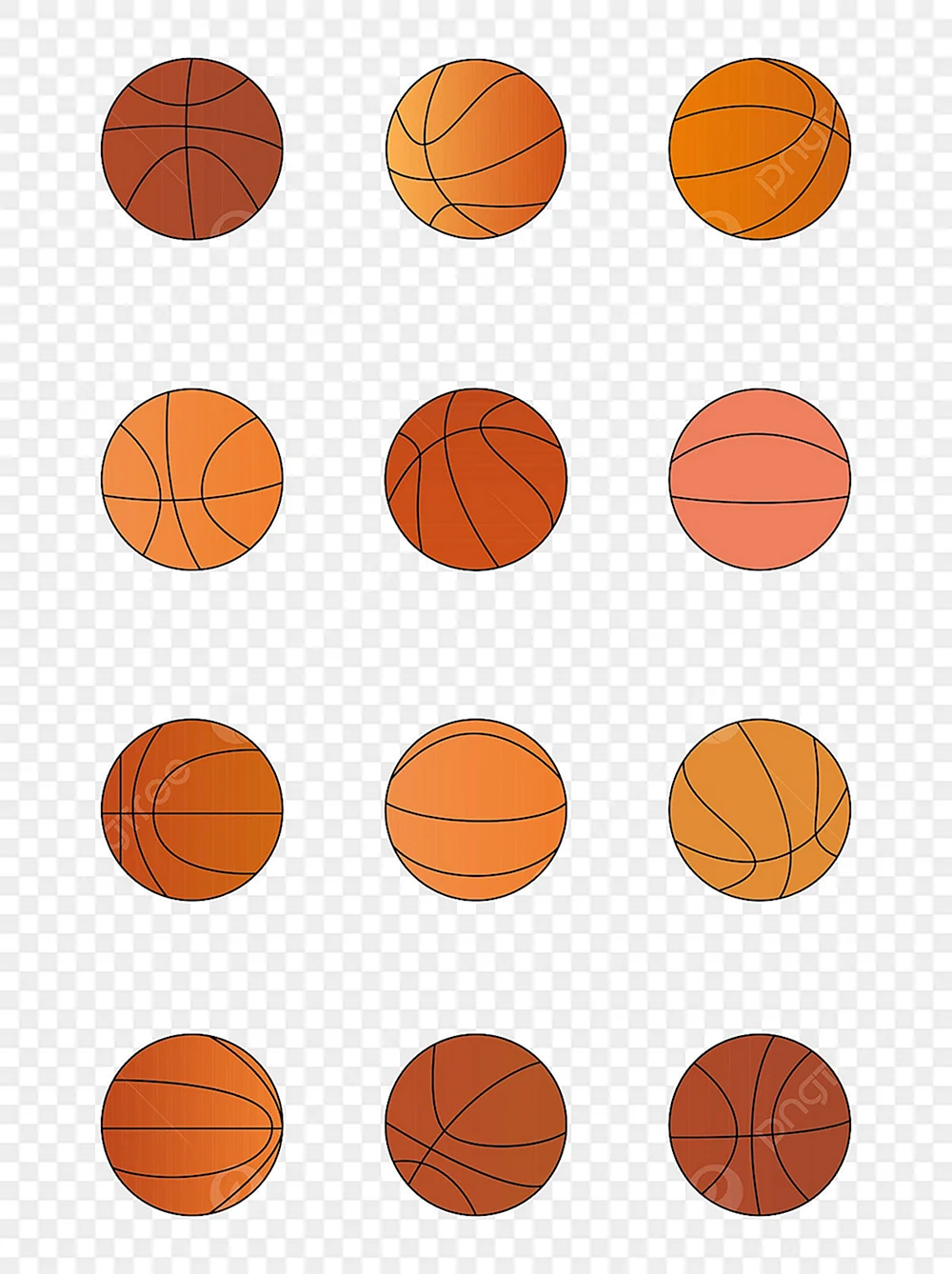 Нарисовать баскетбольный мяч