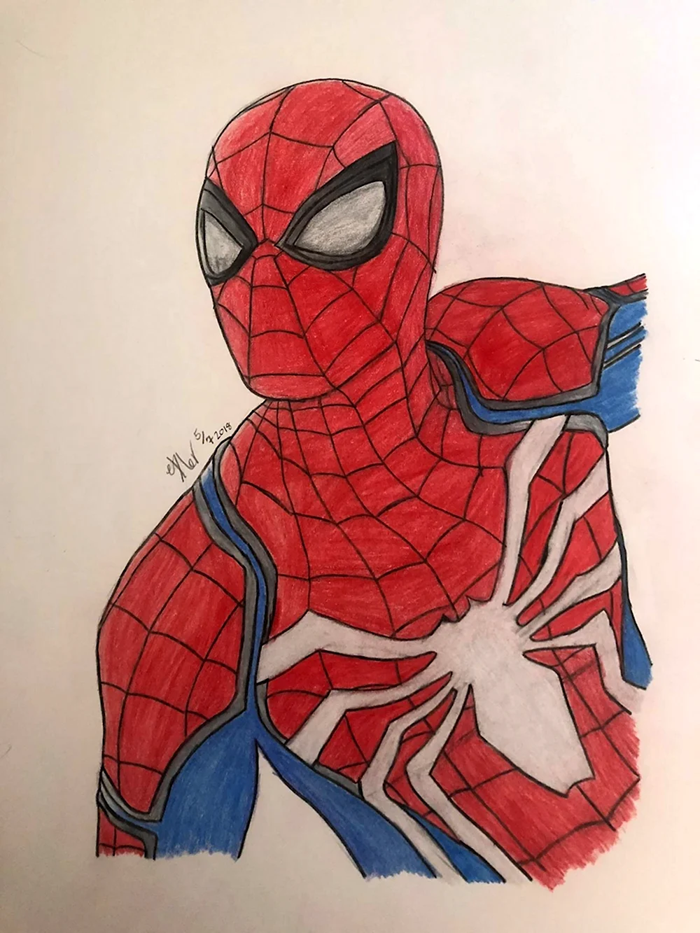 Нарисовать человека паука