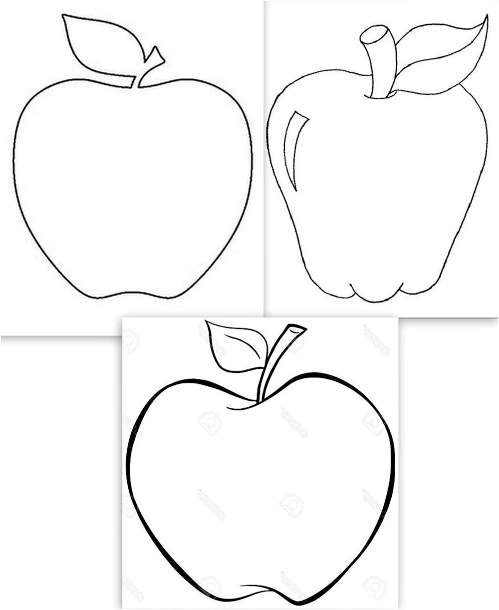 Нарисовать яблоко поэтапно