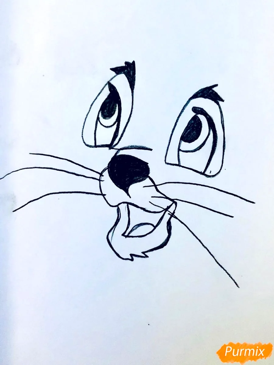 Нарисовать кота из какого нибудь мультфильма