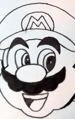 Нарисовать лицо Марио