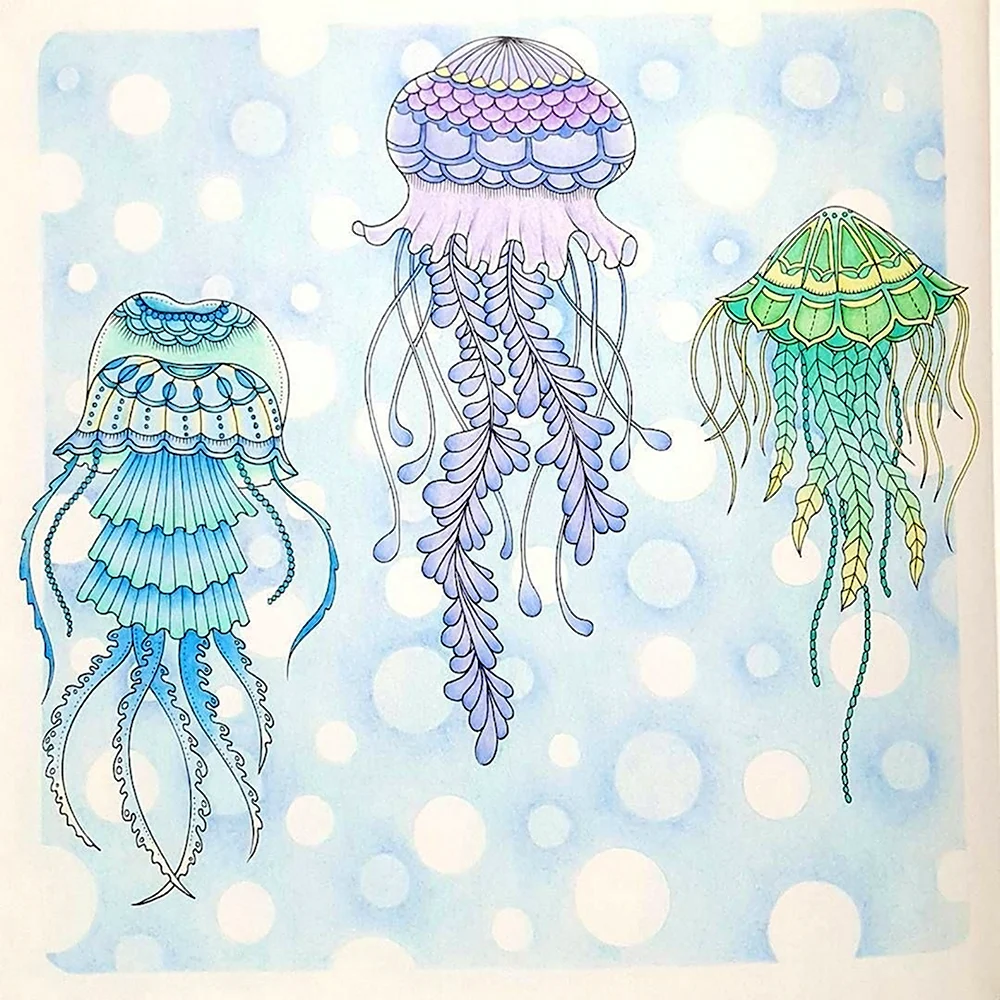 Нарисовать медузу для детей поэтапно