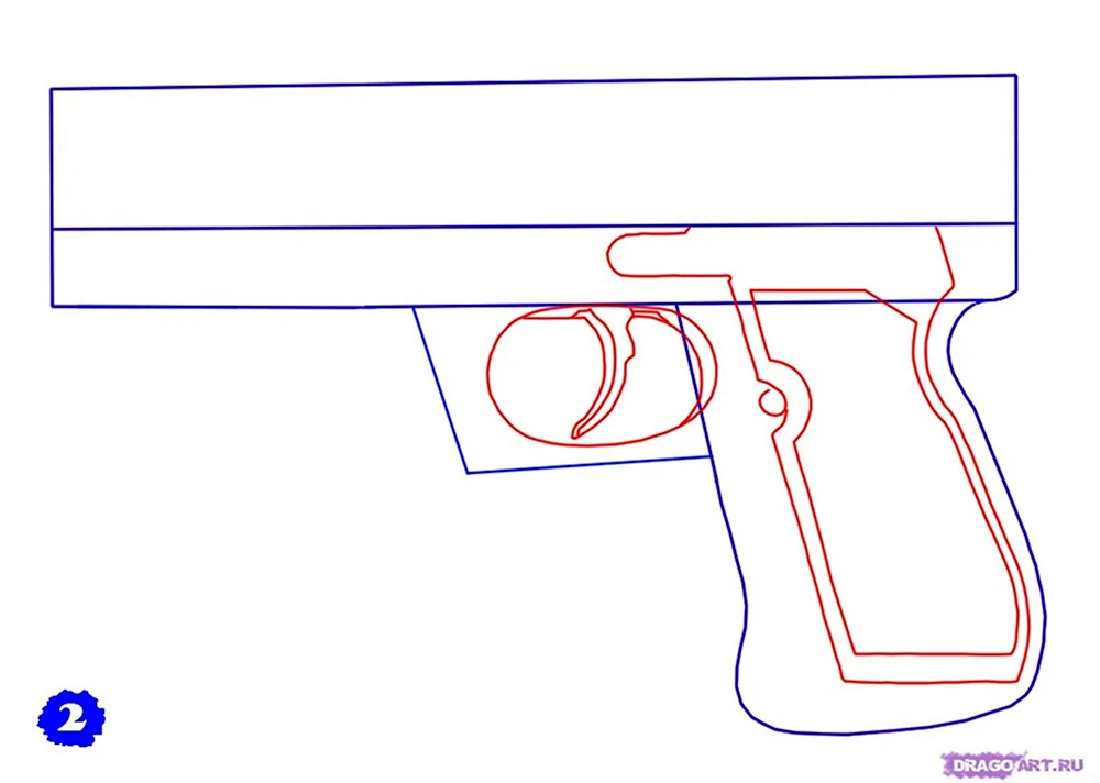 Нарисовать пистолет
