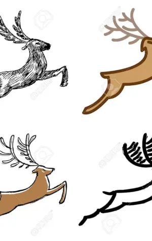 Нарисовать убегающего оленя