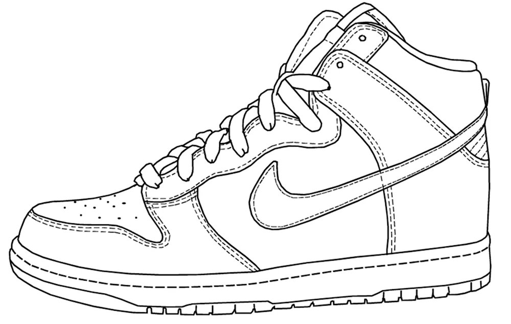 Nike Dunk кроссовки рисунок