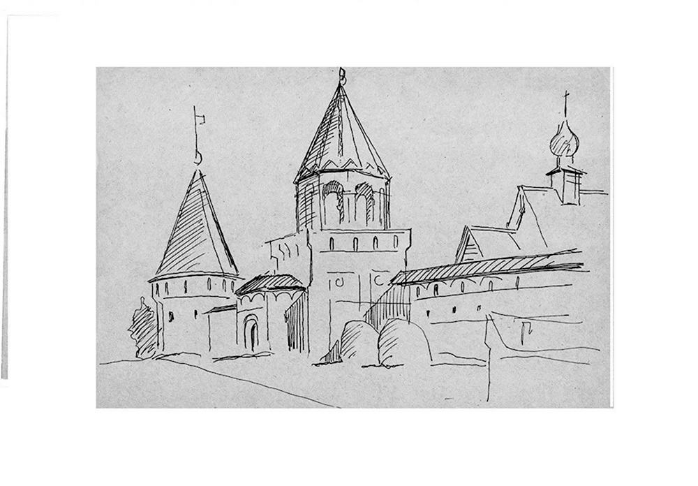 Нижегородский Кремль рисунок