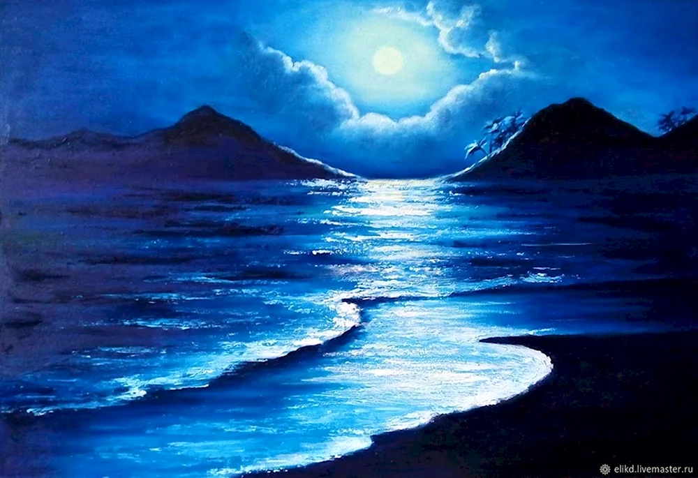 Ночной морской пейзаж