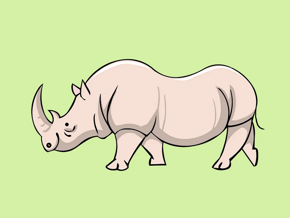 Носорог рисунок