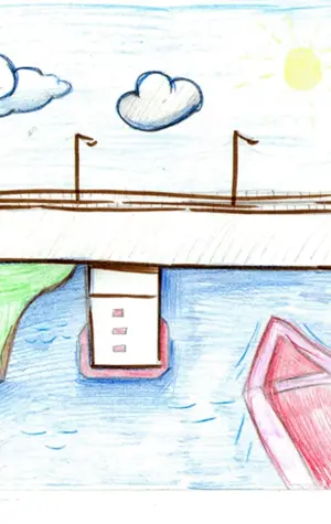 Октябрьский мост Череповец рисунок ребенка