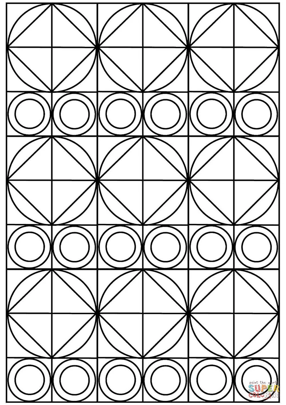 Орнамент из кругов и квадратов