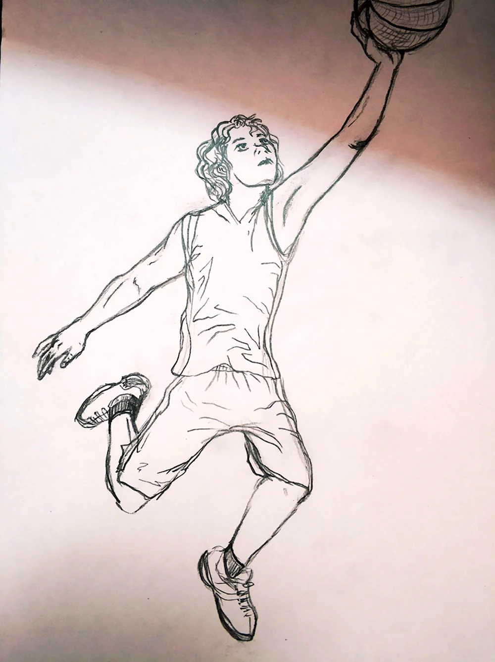 Парень баскетболист рисунок