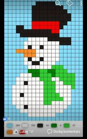 Пиксельный Снеговик