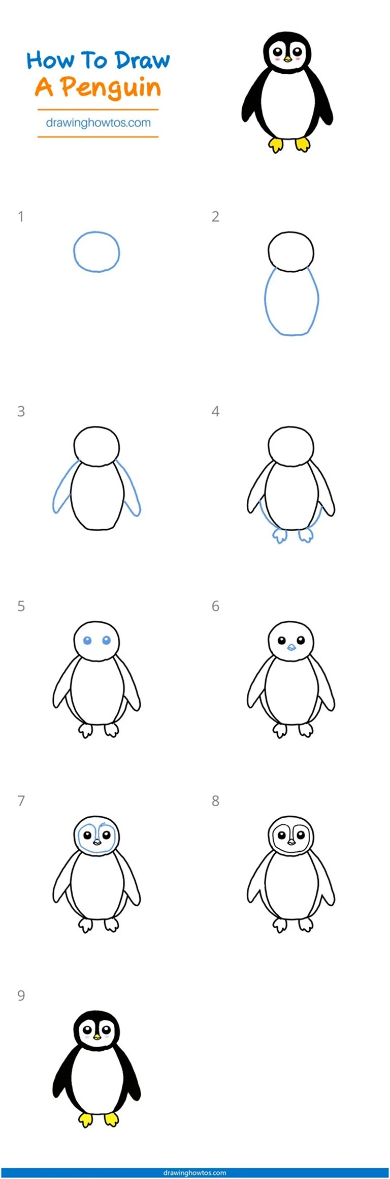 Пингвин рисунок для детей 5 лет