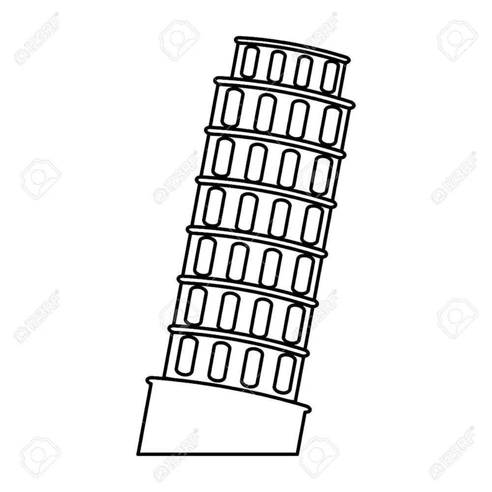 Пизанская башня чертеж