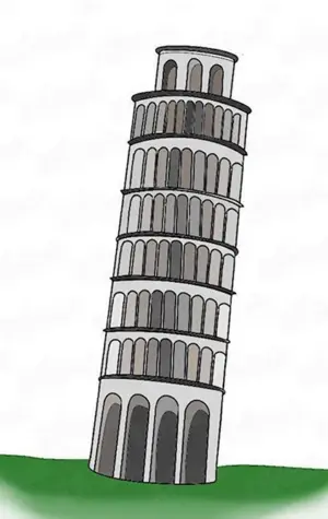 Пизанская башня рисунок карандашом поэтапно для начинающих