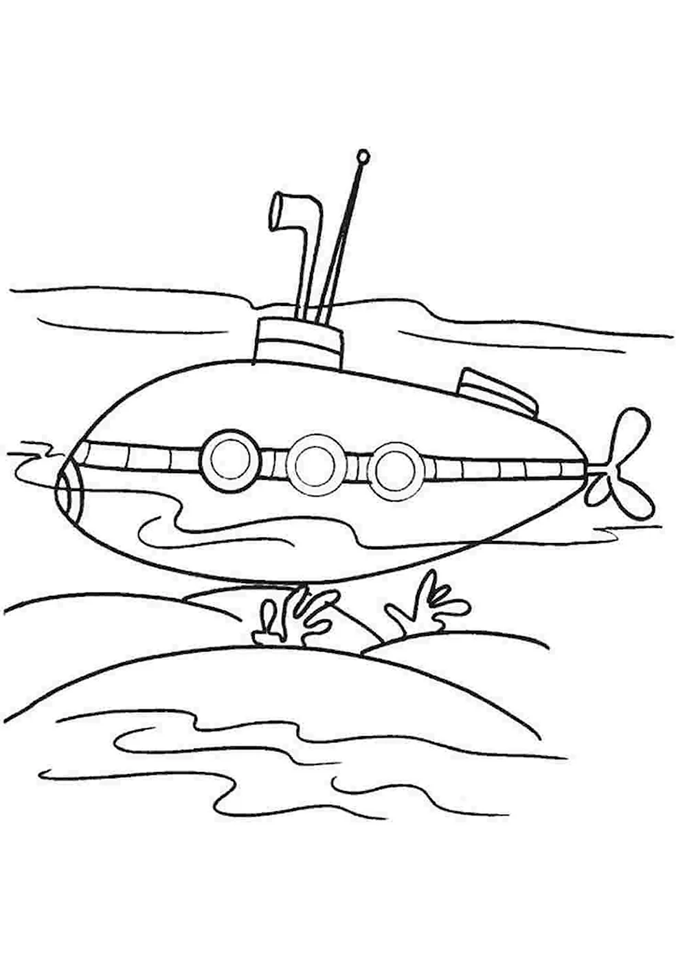 Подводная лодка Наутилус раскраска