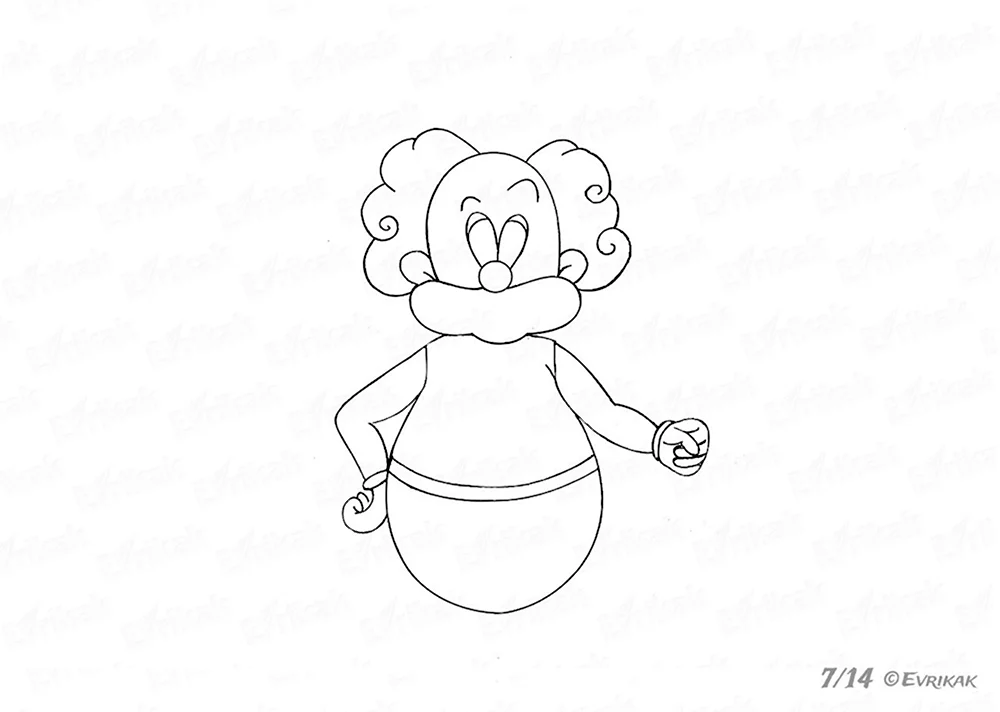 Поэтапное рисование клоуна для дошкольников