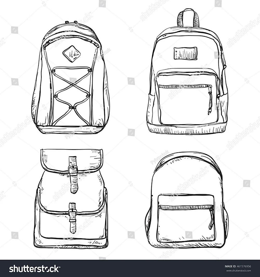 Поэтапное рисование рюкзака