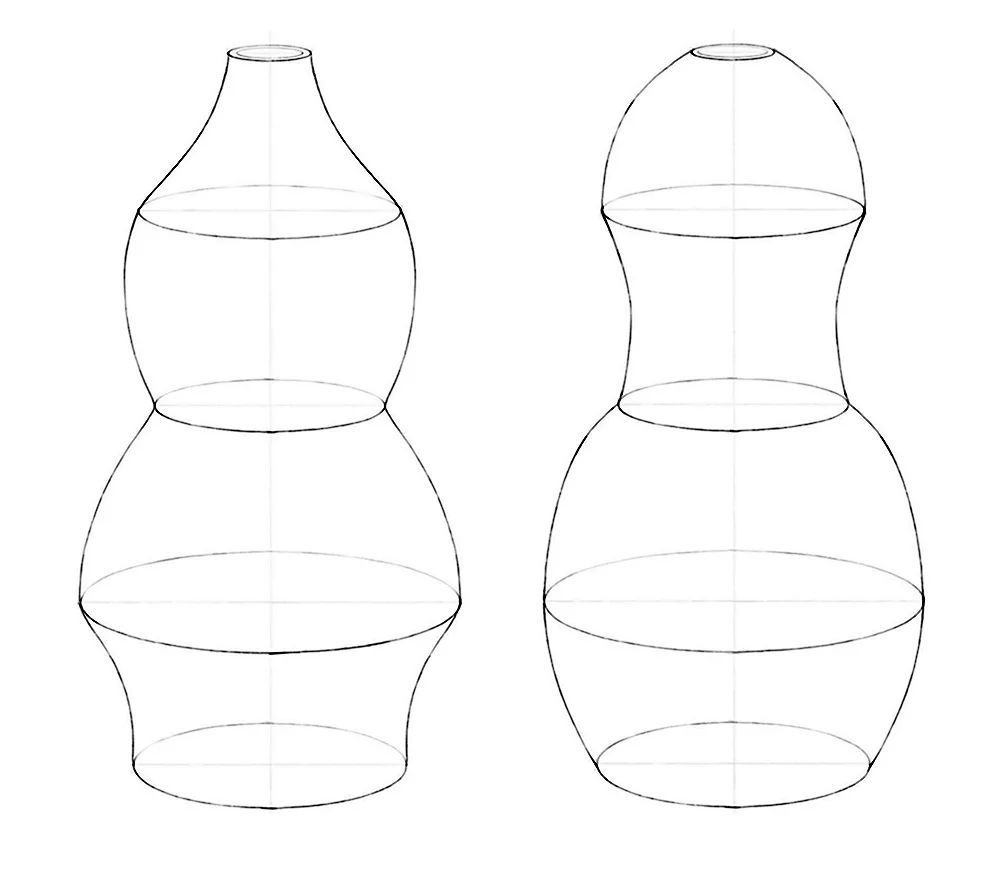 Поэтапное рисование вазы для детей