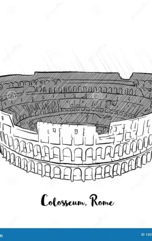 Поэтапный рисунок Колизея