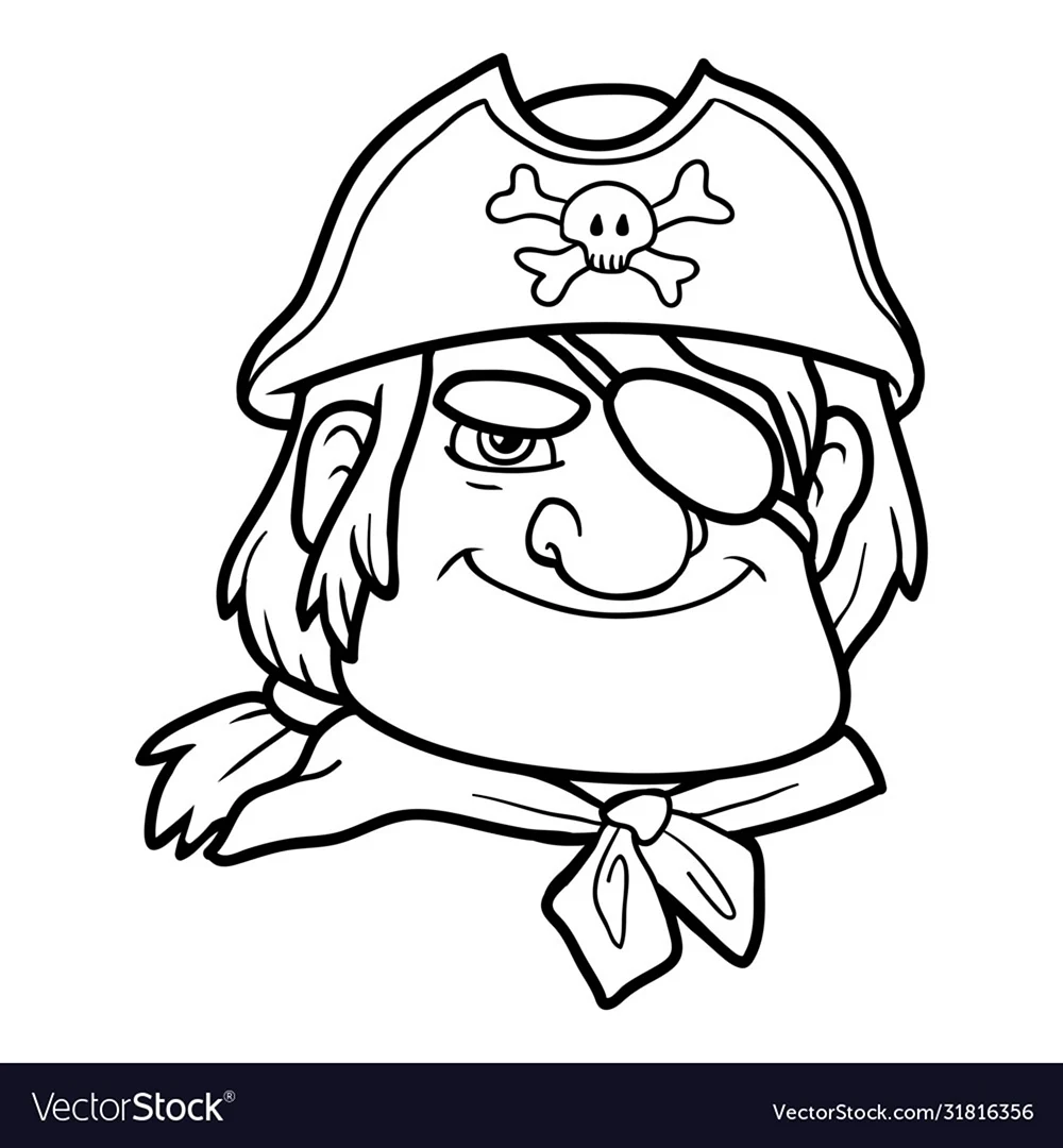 Портрет пирата для детей