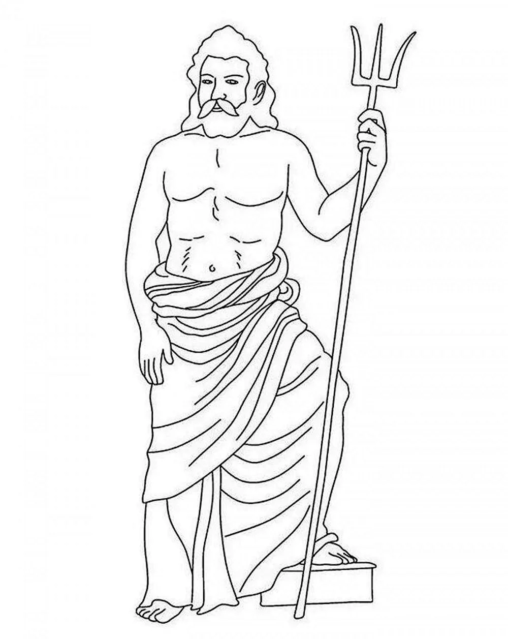 Посейдон Бог древней Греции рисунок