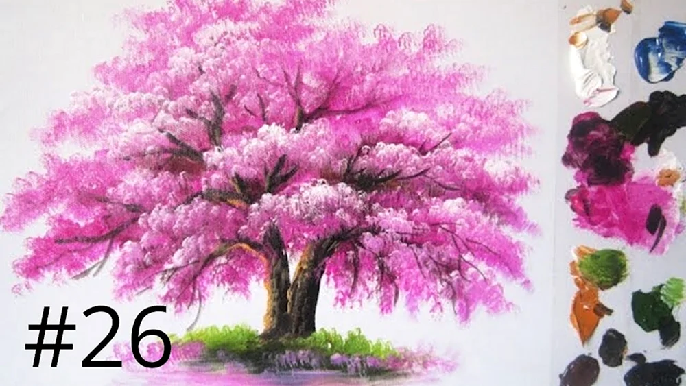 Правополушарное рисование дерево Сакура